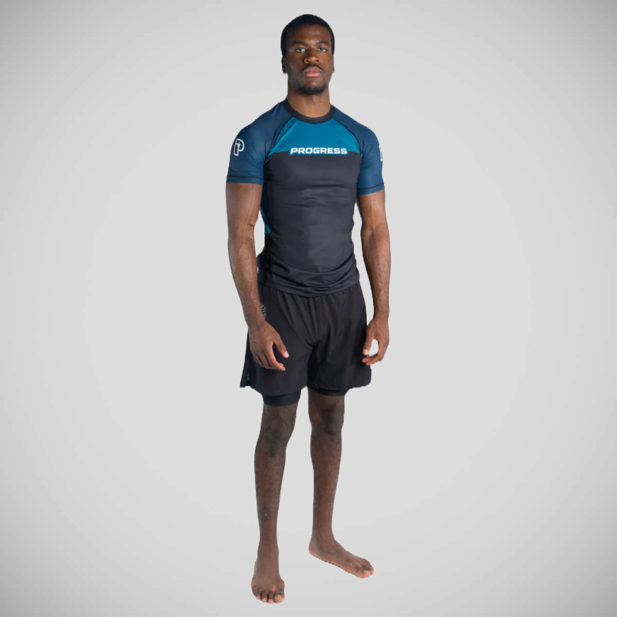 Progress Sugar Skull Rash Guard Black/Blue