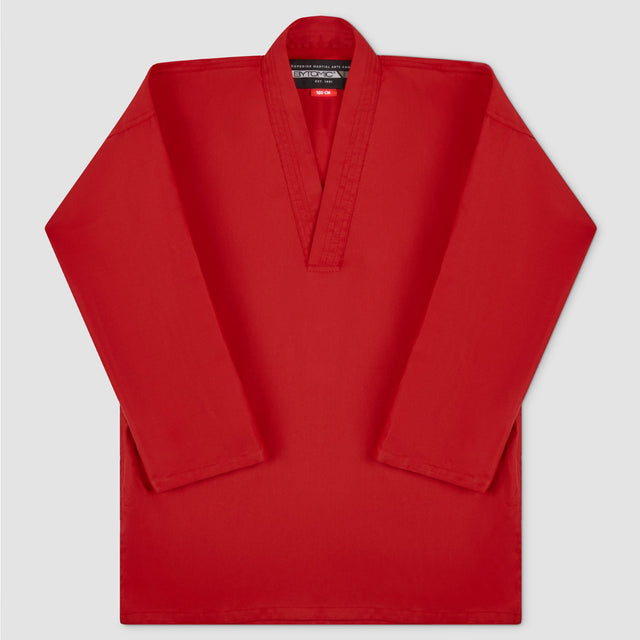 Bytomic Red Label V-Neck Kids Martial Arts Uniform Red