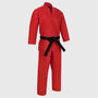 Red Bytomic Red Label V-Neck Kids Martial Arts Uniform