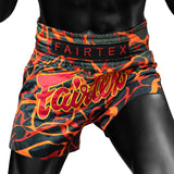 Fairtex BS1926 Magma Muay Thai shorts vermelho