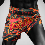 Fairtex BS1926 Magma Muay Thai shorts vermelho