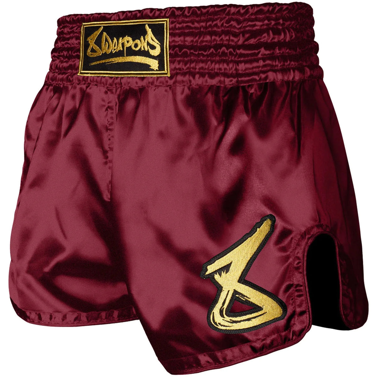 8 Weapons Streik Muay Thai Shorts Rot/Gold