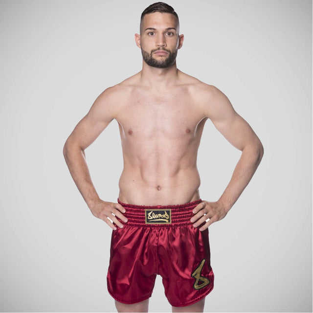 8 Weapons Strike Muay Thai Shorts Red/Gold