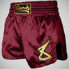 8 Weapons Streik Muay Thai Shorts Rot/Gold