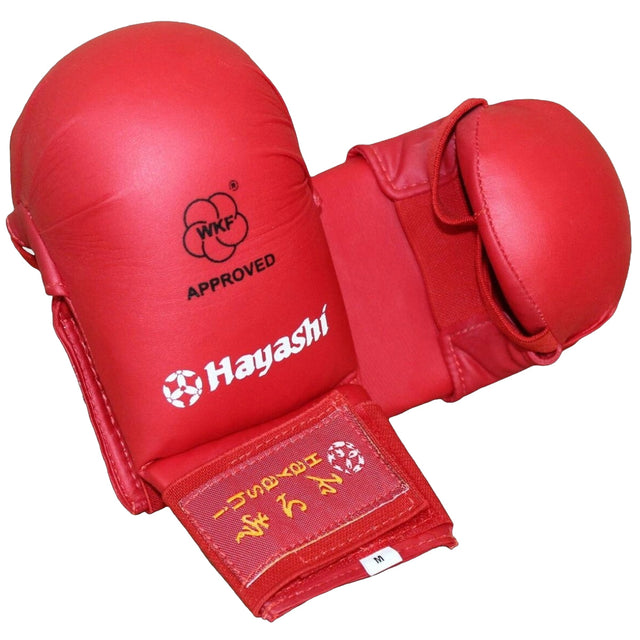 Hayashi Tsuki WKF Approved Karate Mitts Red