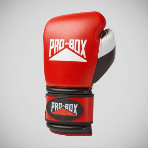 Red Pro-Box Pro-Spar Leather Boxing Gloves