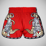 Tuff Sport MRS301 Retro -Stil Doppel Tiger Muay Thai Shorts rot