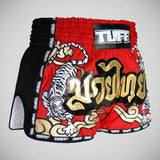 Tuff Sport MRS301 Retro -Stil Doppel Tiger Muay Thai Shorts rot
