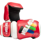 トップ10光沢のあるブロックITFポイントファイターグローブレッド