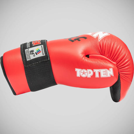 Top Ten Open Hand ITF Gloves Red