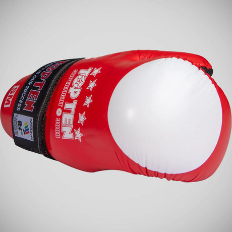 Top Ten Open Hand Superfighat ITF Gloves Red