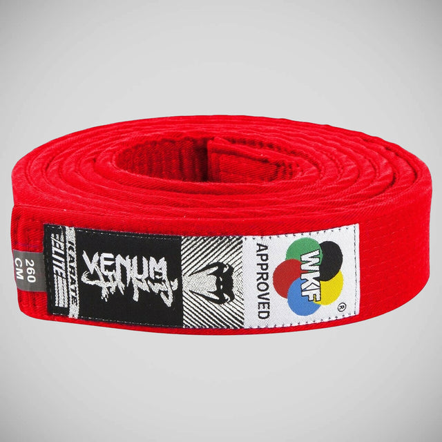 Red Venum WKF Approved Karate Belt   