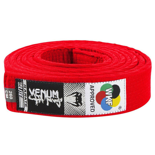 Red Venum WKF Approved Karate Belt