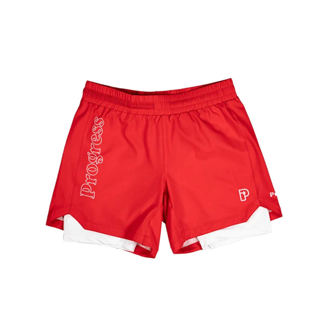 Progress Profile Red and White Hybrid Shorts Red/White