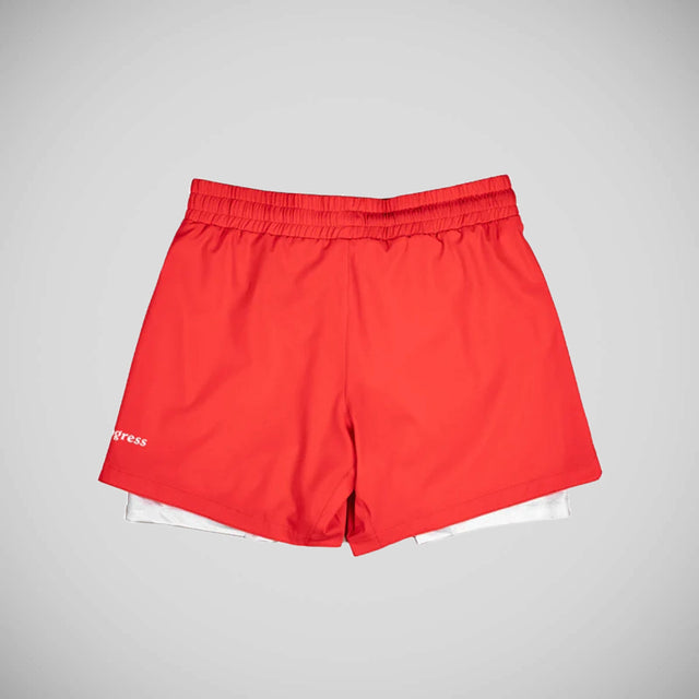 Progress Profile Red and White Hybrid Shorts Red/White