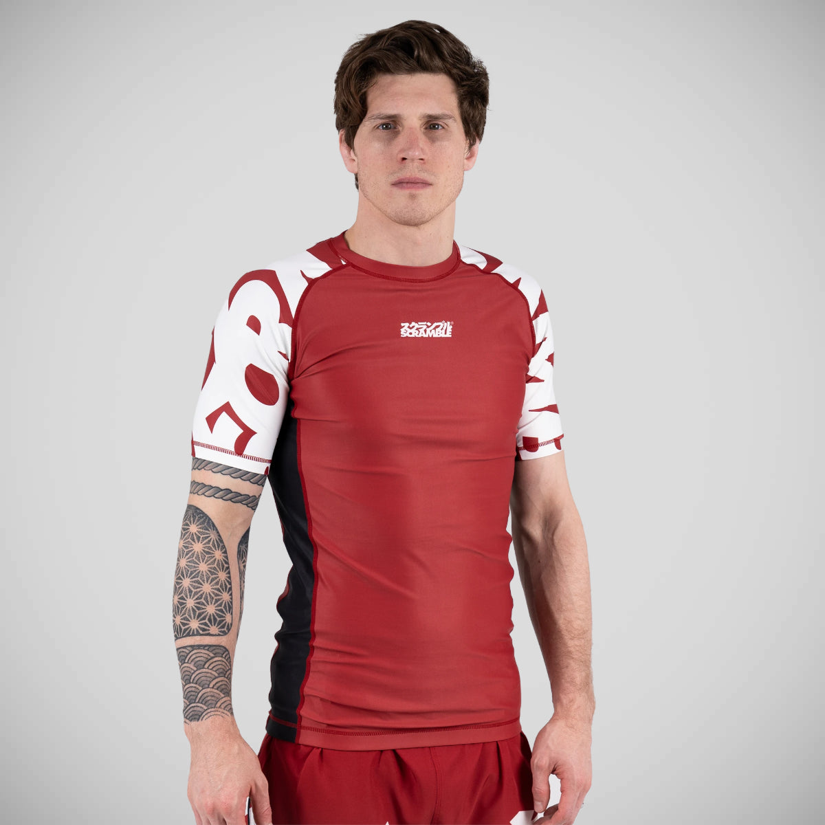 Red/White Scramble Baka Rash Guard   