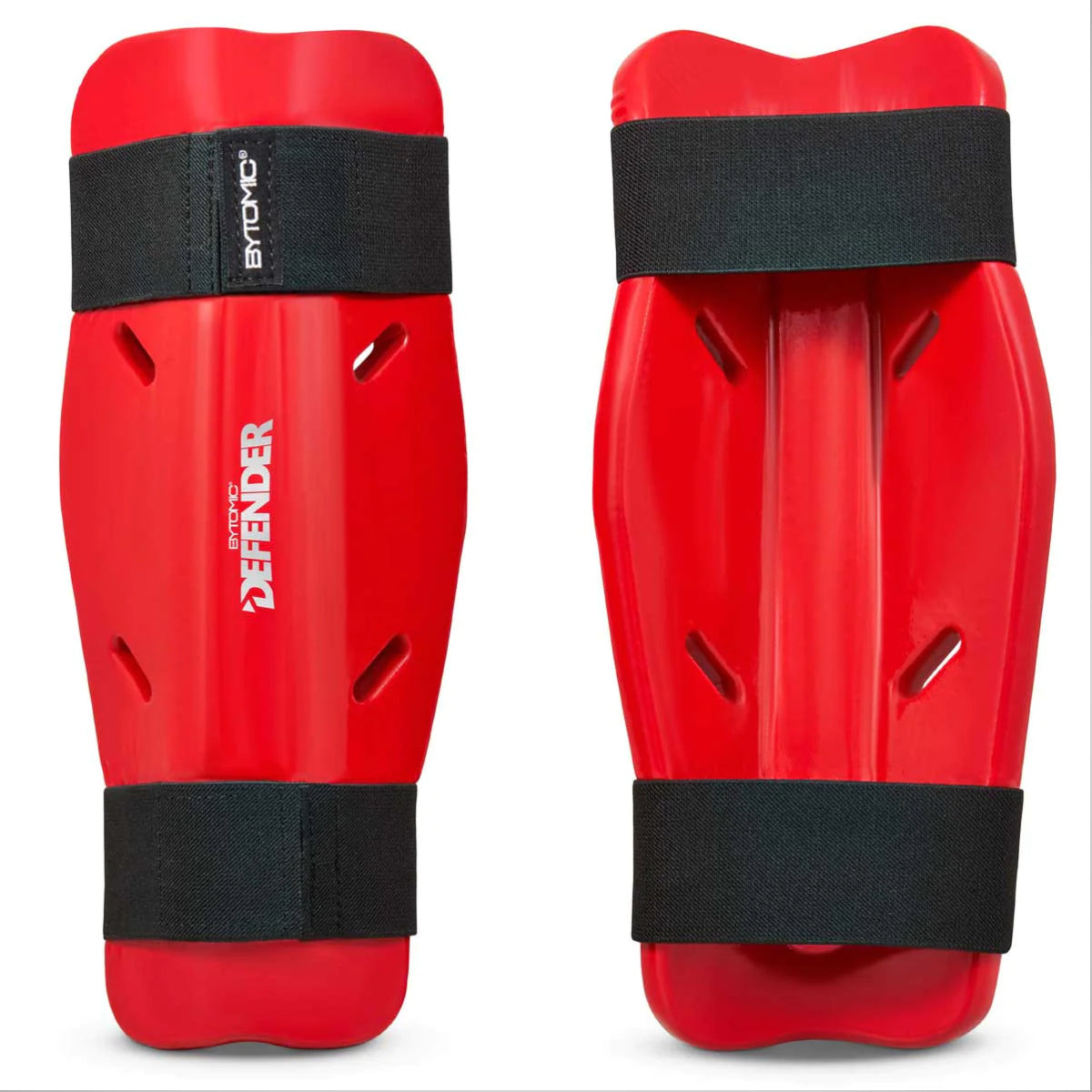 Red Bytomic Defender Shin Guard from Made4Fighters