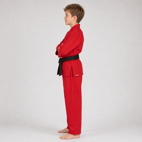 Bytomic Red Label V-Neck Kids Martial Arts Uniform Red