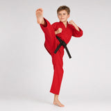 Bytomic Red Label V-Neck Kids Martial Arts Uniform Red