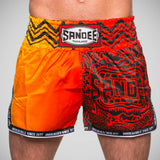 شورت ساندي واريور Muay Thai باللون الأحمر/البرتقالي
