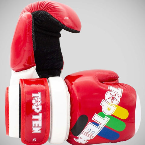 Red Top Ten Glossy Block ITF Pointfighter Glove