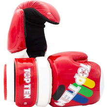 Red Top Ten Glossy Block ITF Pointfighter Glove