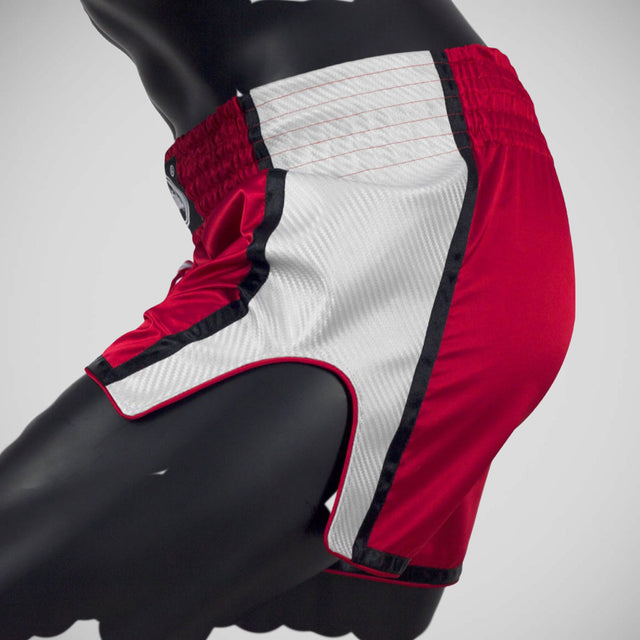 Fairtex BS1704 Slim Cut Muay Thai Shorts Red/White