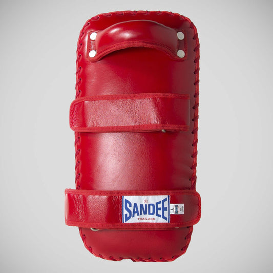 Red/White Sandee Extra Thick Flat Thai Kick Pads