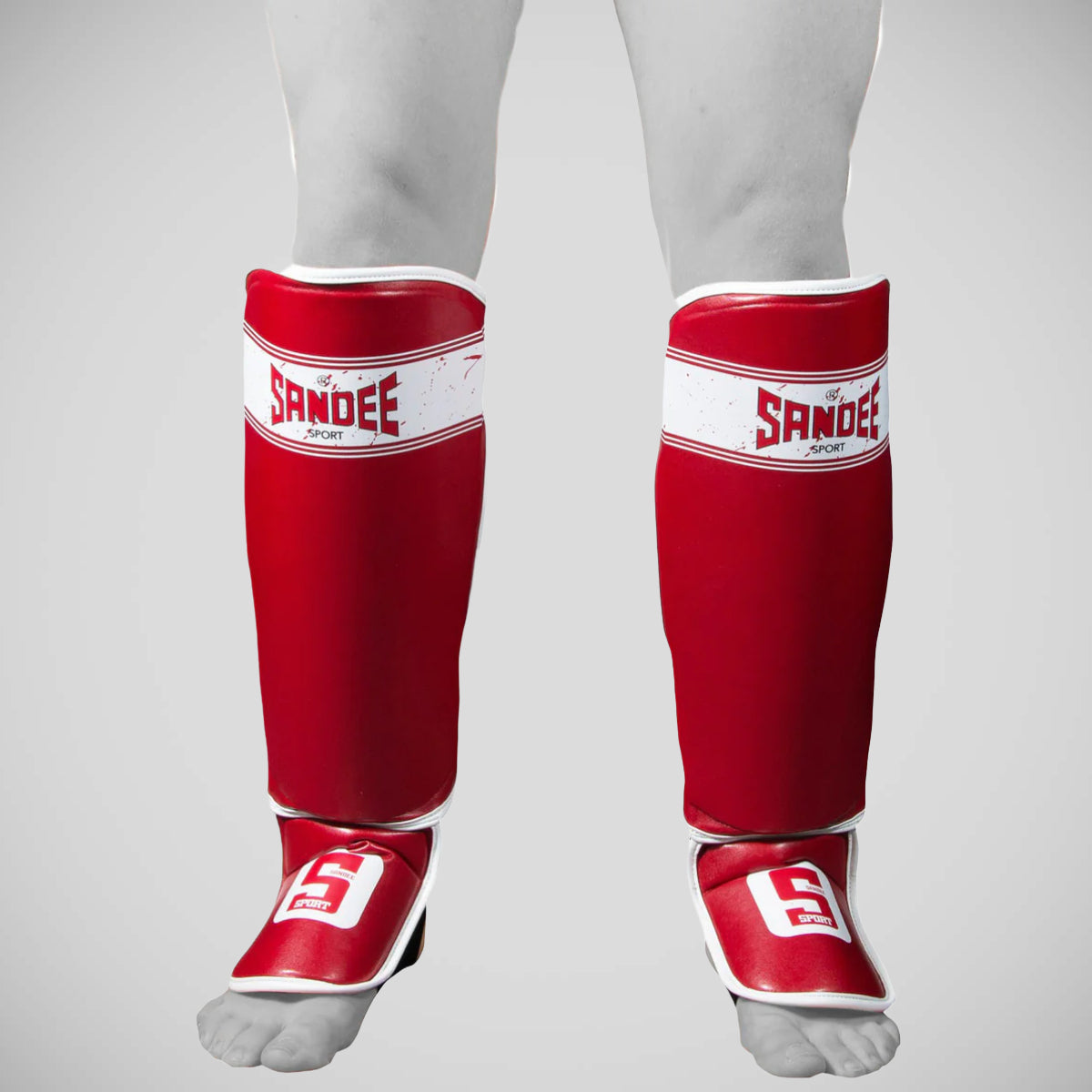 Red/White Sandee Sport Slim Shinguard   