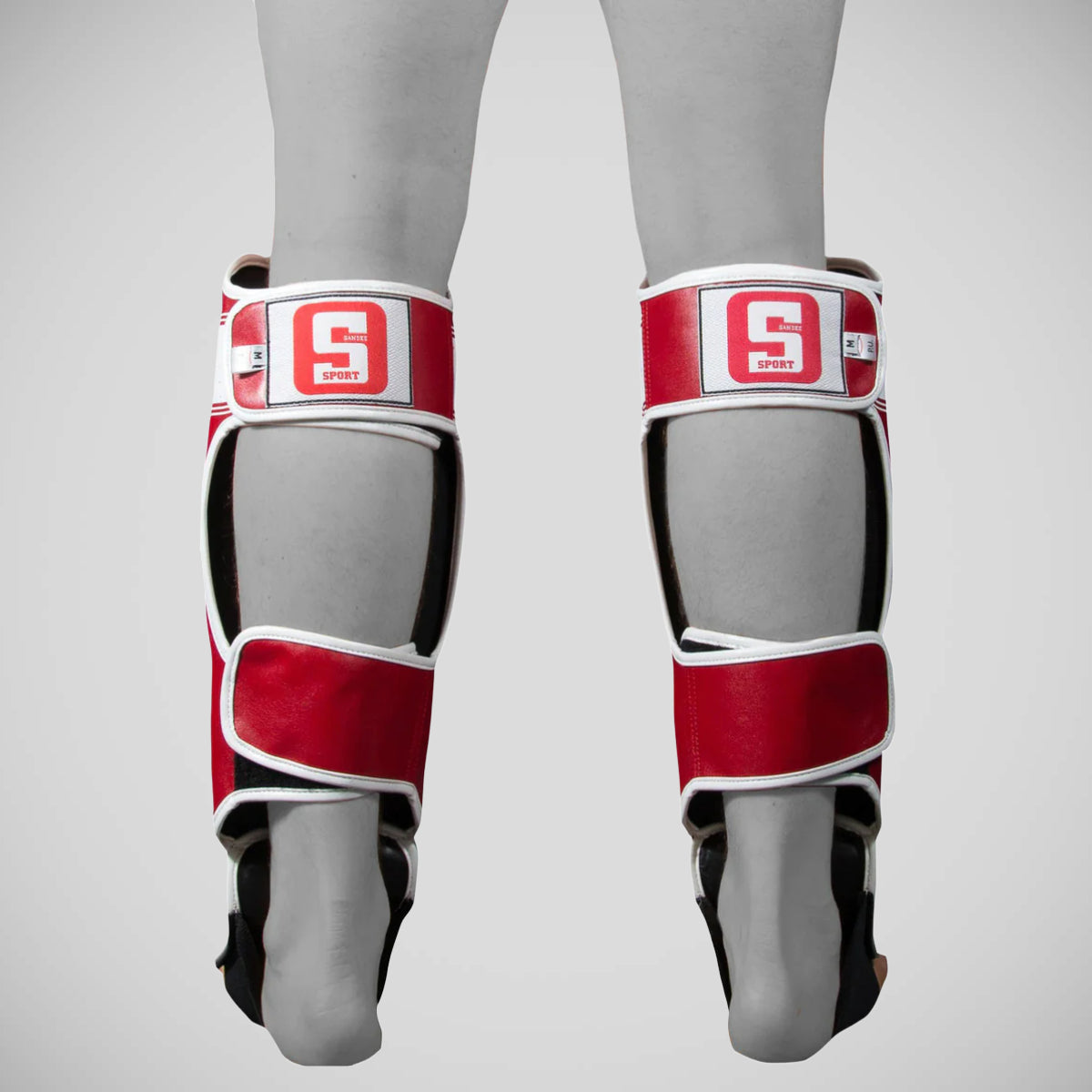 Red/White Sandee Sport Slim Shinguard   