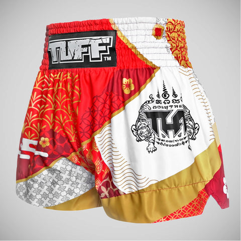 Red/White TUFF Sport MS653 Goddess Of The Sun Muay Thai Shorts