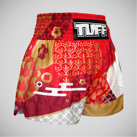 Red/White TUFF Sport MS653 Goddess Of The Sun Muay Thai Shorts