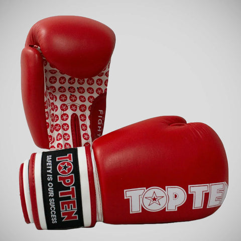 Red/White Top Ten Fight Boxing Gloves