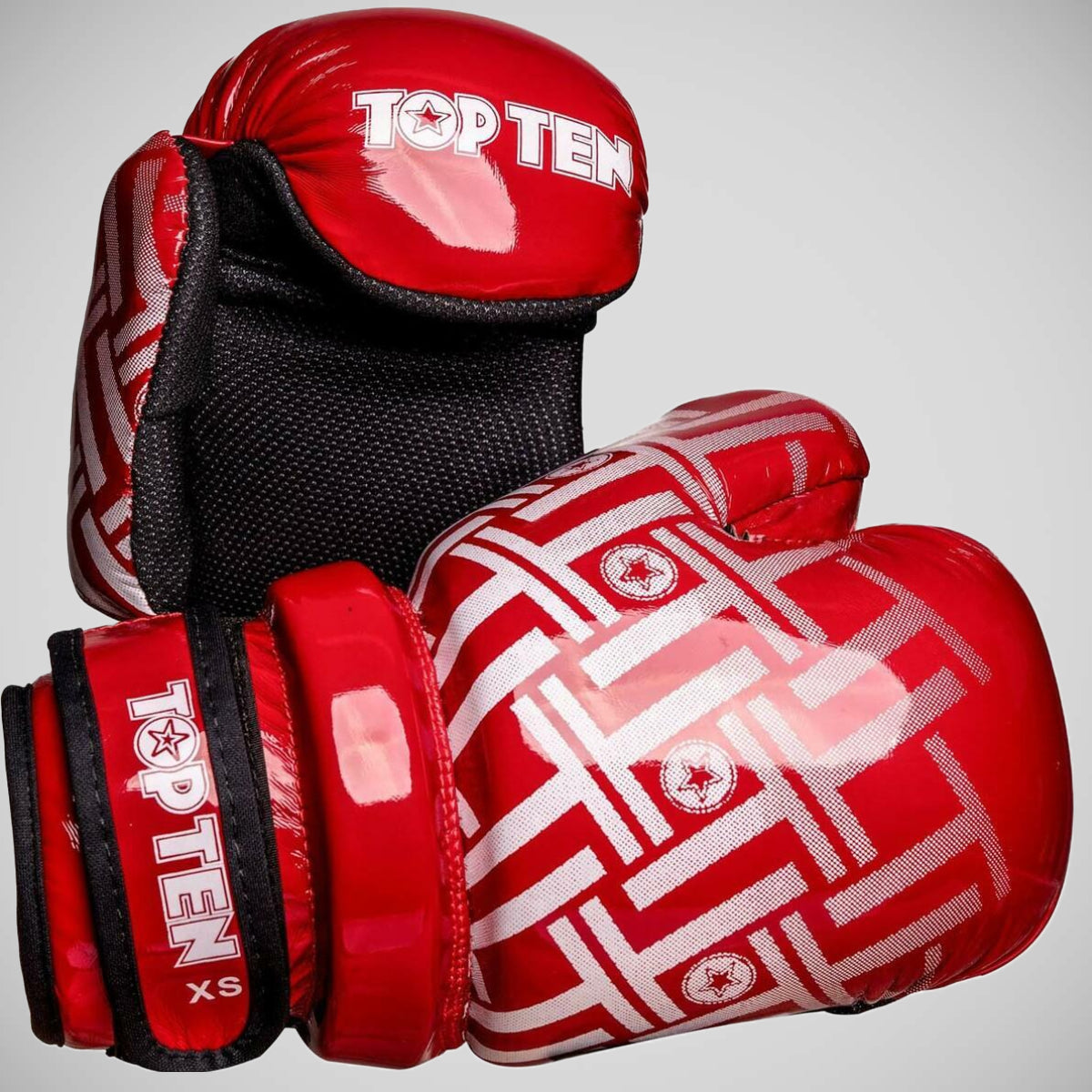 Top Ten Superlight Prism Gloves Gloves Glosy Poinfighter Rojo/Blanco