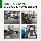 Sprung 20mm PRO Rubber Gym Floor Tiles - Smooth Top - Black