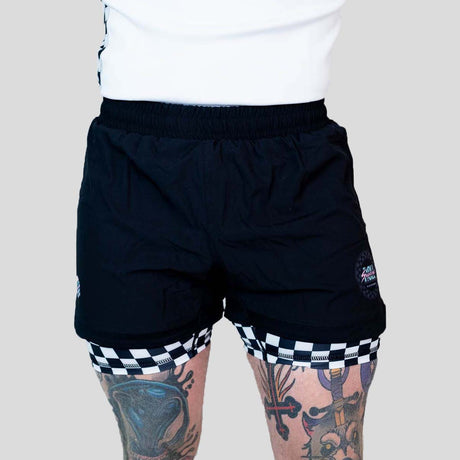 Roll Supreme The Finisher 2 in 1 Jiu Jitsu Shorts noir / blanc