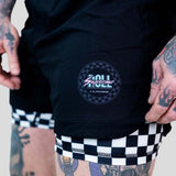 Roll Supreme The Finisher 2 in 1 Jiu Jitsu Shorts noir / blanc