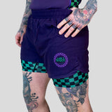Roll Supreme The Finisher 2 in 1 Jiu Jitsu Shorts violet / vert
