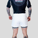 Roll Supreme The Finisher 2 in 1 Jiu Jitsu Shorts blanc / noir