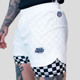 Roll Supreme The Finisher 2 in 1 Jiu Jitsu Shorts blanc / noir