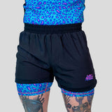 Roll Supreme The Butcher 2 in 1 Jiu Jitsu Shorts bleu / rose