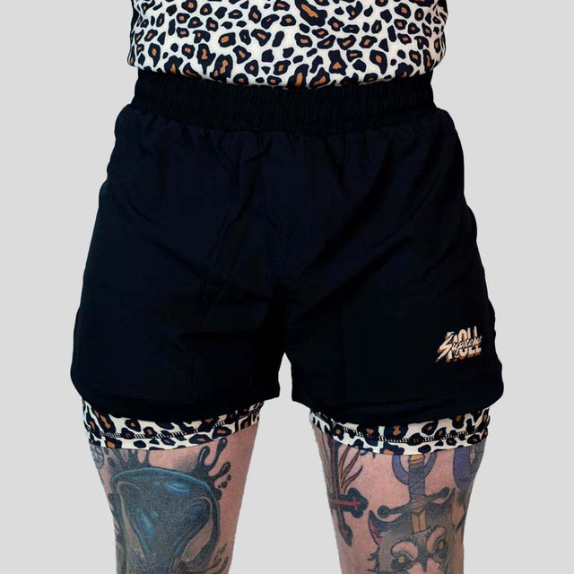 Roll Supreme The Butcher 2 in 1 Jiu Jitsu Shorts Yellow/Brown