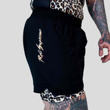 Rouler suprême le boucher 2 en 1 jiu jitsu short jaune / marron