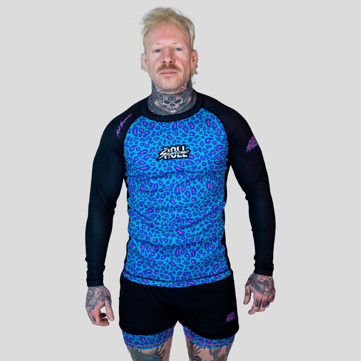 Roll Supreme The Butcher Long Sleeve Rash Guard Blue/Pink from ...