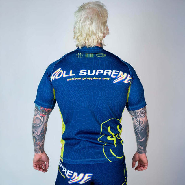 Roll Supreme  The Rave Nuclear Candy Trip Short Sleeve Rash Guard