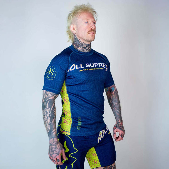 Roll Supreme  The Rave Nuclear Candy Trip Short Sleeve Rash Guard