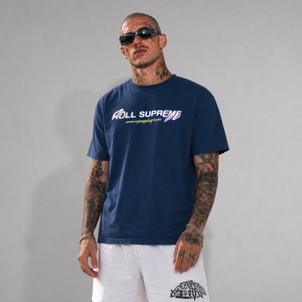 Roll Supreme Acid Rave T-Shirt Navy