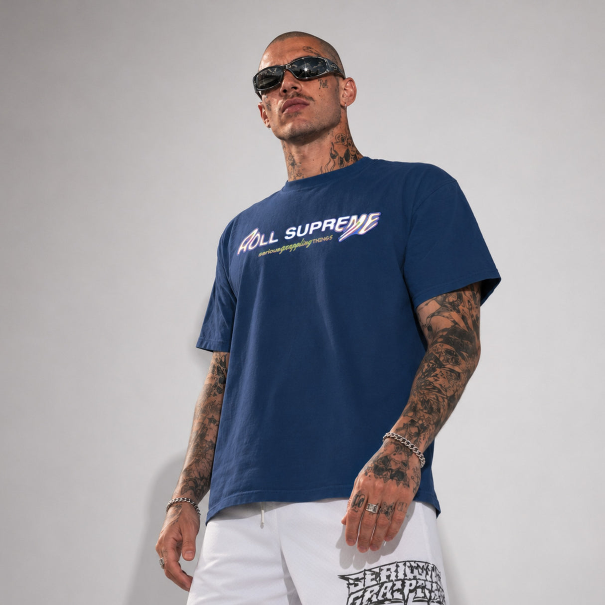 Roll Supreme Acid Rave T-Shirt Navy