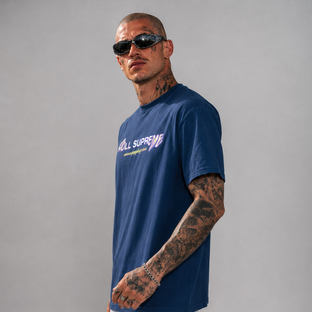 Roll Supreme Acid Rave T-Shirt Navy