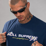 Roll Supreme Acid Rave T-Shirt Navy